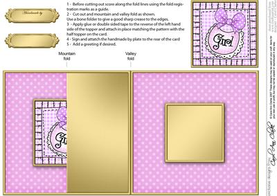 Baby Bib No-hole Fold Back Card