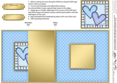 Baby Hearts No-hole Fold Back Card