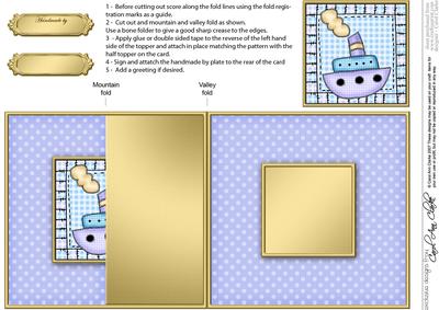 Baby Boat No-hole Fold Back Card