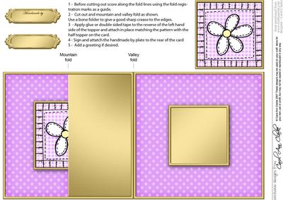 Baby Flower No-hole Fold Back Card