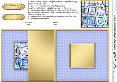 Baby Blocks No-hole Fold Back Card