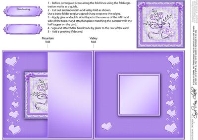 Lovely Roses No-hole Fold Back Card