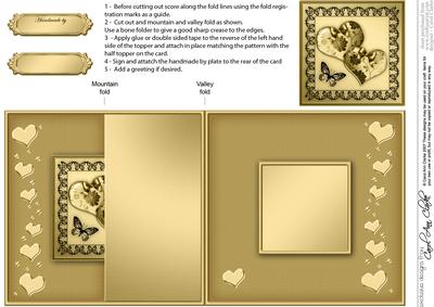 Elegant Romance No-hole Fold Back Card