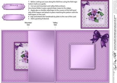 Pretty Viola No-hole Fold Back Card