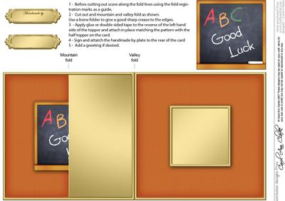 Good Luck Blackboard No-hole Fold Back Card