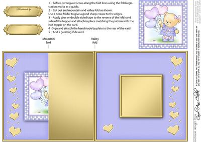 Rosie's Balloons No-hole Fold Back Card