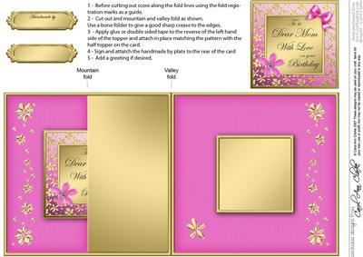 Birthday Mom Floral No-hole Fold Back Card