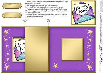 Friend Patchwork Letter No-hole Fold Back Card