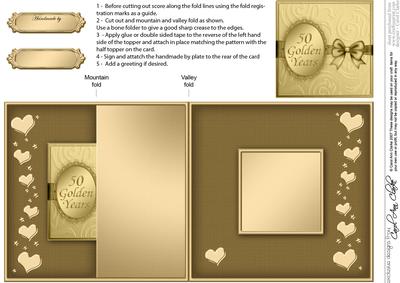 50 Golden Years No-hole Fold Back Card