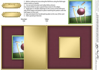 Cricket No-hole Fold Back Card