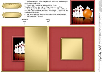 10 Pin Bowling No-hole Fold Back Card