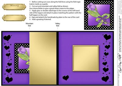 Single Rose No-hole Fold Back Card