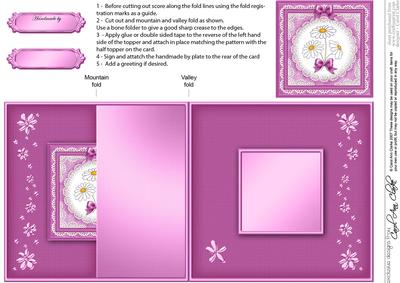 Denim and Daisies No-hole Fold Back Card