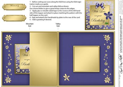 Floral Elegance Birthday No-hole Fold Back Card
