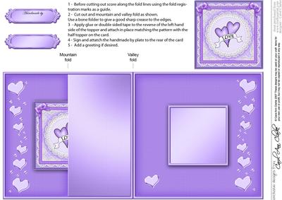 Love Hearts No-hole Fold Back Card