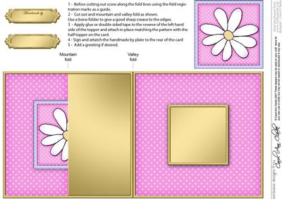 Daisy No-hole Fold Back Card