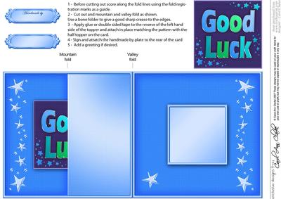 Good Luck No-hole Fold Back Card
