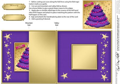 Xmas Tree No-hole Fold Back Card