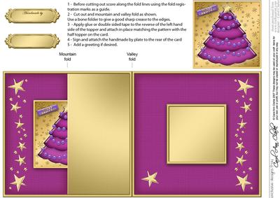 Xmas Tree No-hole Fold Back Card