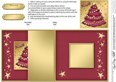 Xmas Tree No-hole Fold Back Card