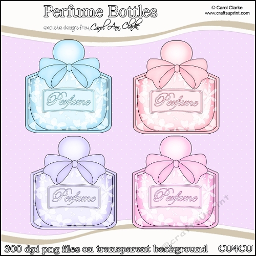 Pretty Perfume Bottles - CU4CU Digital Clip Art Set