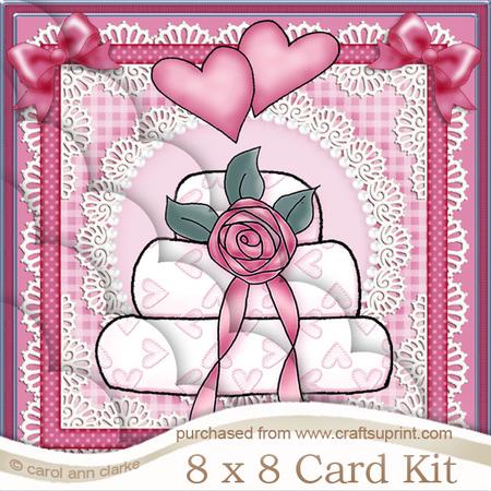 8 x 8 Wedding Cake Kit with Scalloped Corners