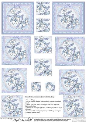 Dreamy Dragonflies Twisted Pyramage Sheet