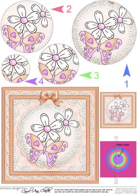 Fluttery Butterfly Circle Pyramage Topper