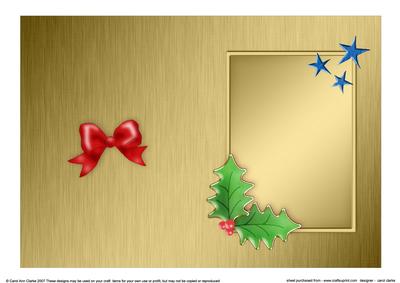 Elegant Christmas Greeting Matching Insert 5 x 7 Portrait