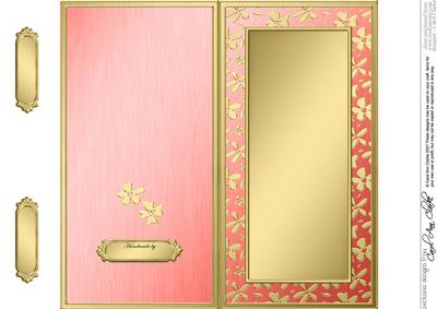 Dl Metallic Flowers Plain Card Base