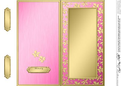 Dl Metallic Flowers Plain Card Base
