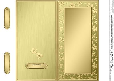 Dl Metallic Flowers Plain Card Base