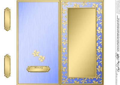 Dl Metallic Flowers Plain Card Base