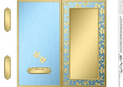 Dl Metallic Flowers Plain Card Base