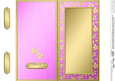 Dl Metallic Flowers Plain Card Base