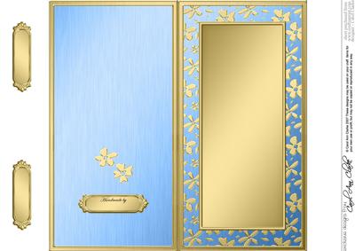 Dl Metallic Flowers Plain Card Base