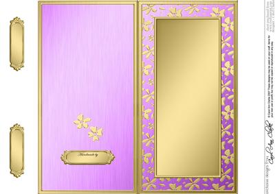 Dl Metallic Flowers Plain Card Base