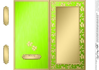 Dl Metallic Flowers Plain Card Base
