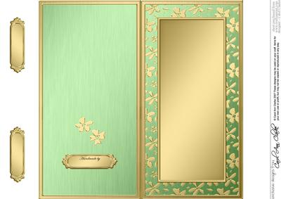 Dl Metallic Flowers Plain Card Base