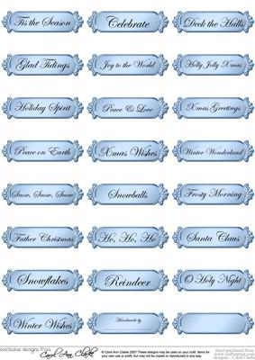 A 2nd Set of Metallic Christmas Greetings Text Plates
