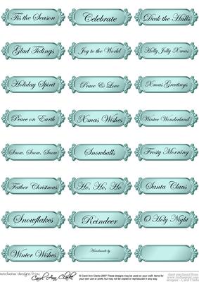 A 2nd Set of Metallic Christmas Greetings Text Plates