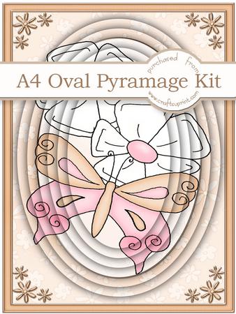 A4 Fluttery Butterfly in Cinnamon Pyramage Kit