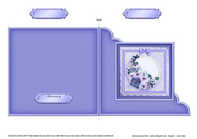 Spring Flowers Cut and Fold Corner Card