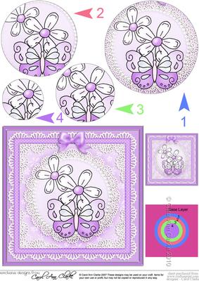 Fluttery Butterfly Circle Pyramage Topper