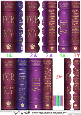 Merry Christmas Books Scallop Edge Side Stacker