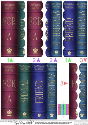 Merry Christmas Books Scallop Edge Side Stacker