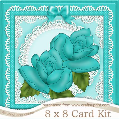 8 x 8 Just Roses Kit with 3D Decoupage