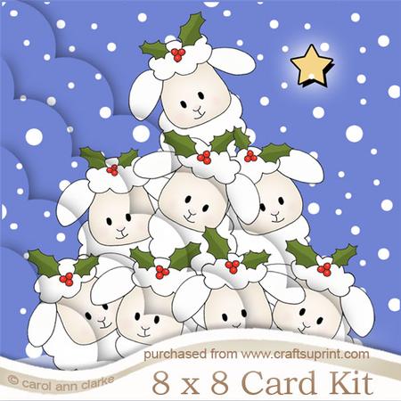 8 x 8 Merry Christmas to Ewe! Scalloped Corner Kit