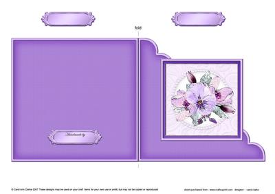 Posy and Pearls Cut and Fold Corner Card