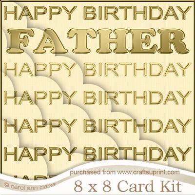 8 x 8 Father Birthday Scalloped Corner Kit